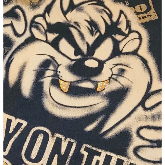 Looney Tunes Tazmanian Devil “Stay On The Grind” Graphic T-Shirt Men’s XL Black - Picture 3 of 8